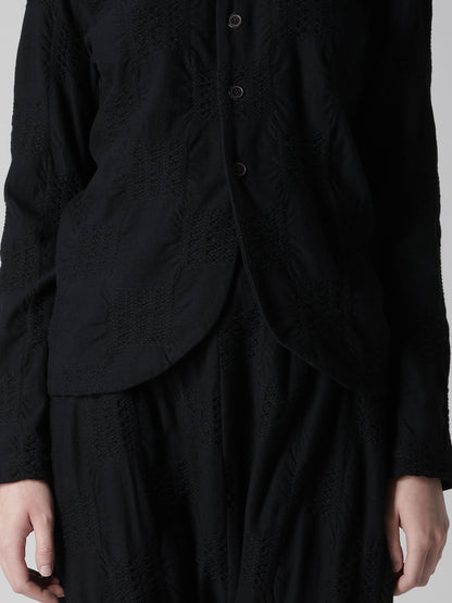 BLOCK TUCK JQ 5-BUTTON CARDIGAN