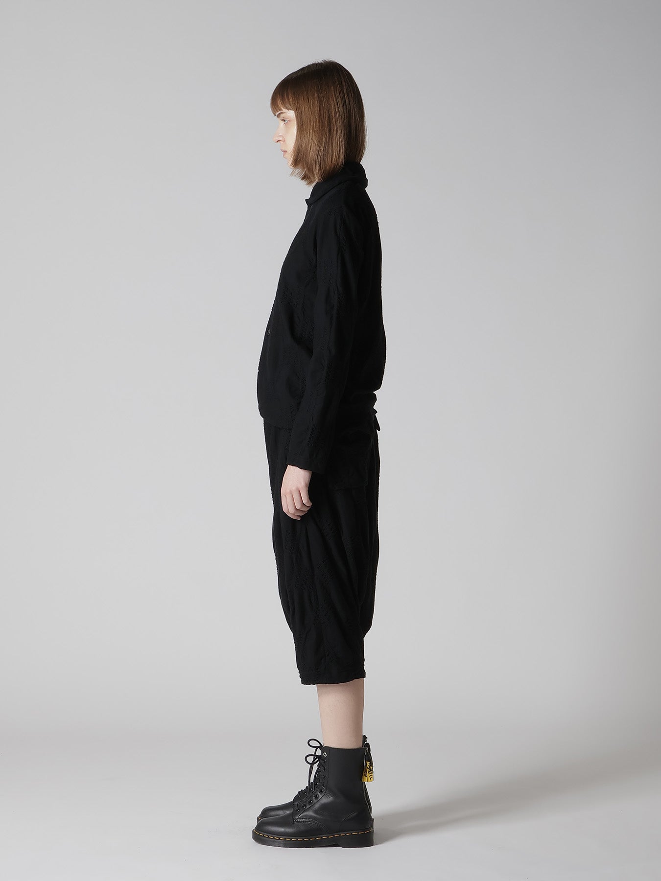 BLOCK TUCK JQ 5-BUTTON CARDIGAN