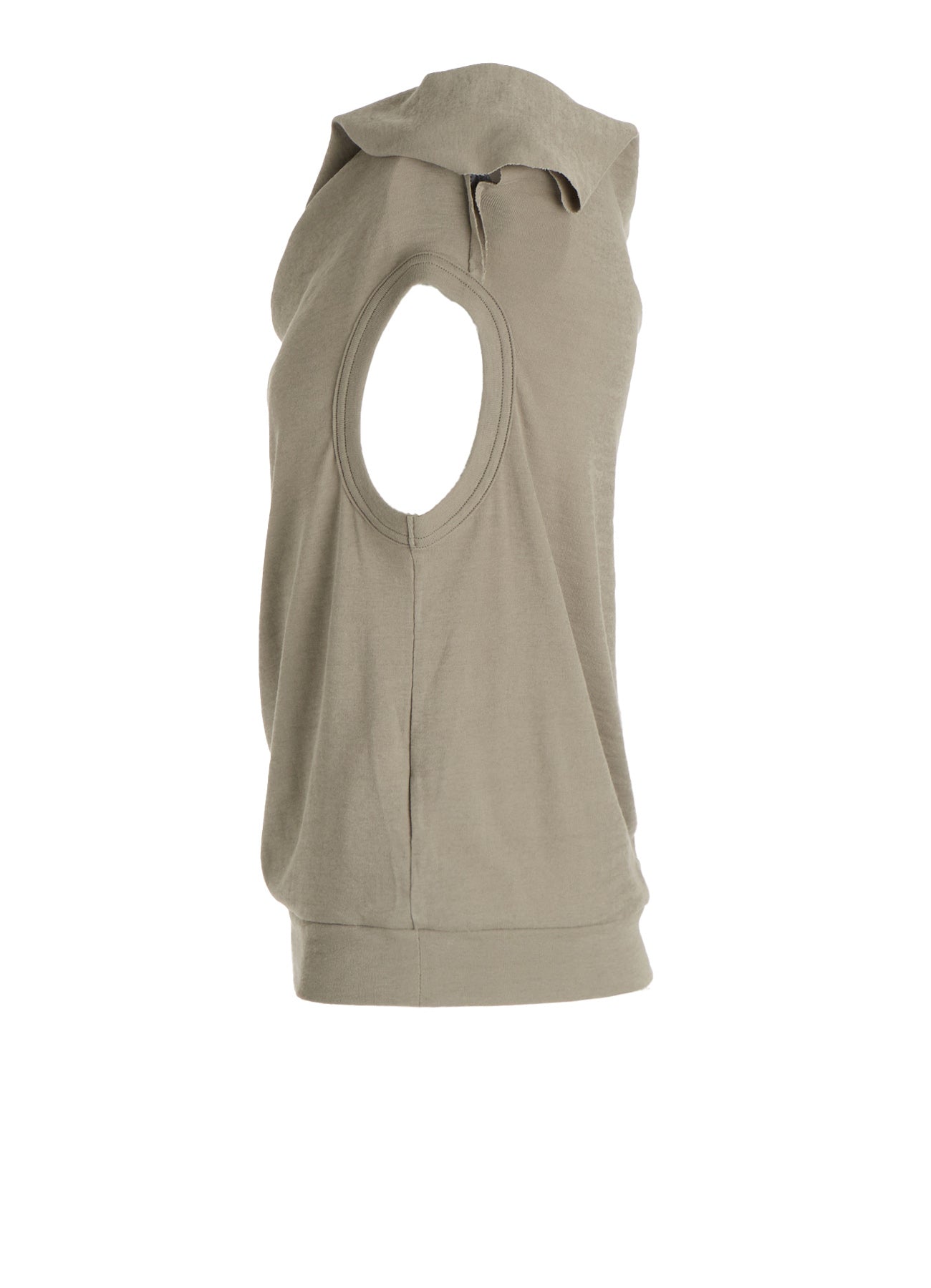 COTTON GAUZE FRAISE DRAPE TIE SLEEVELESS TEE