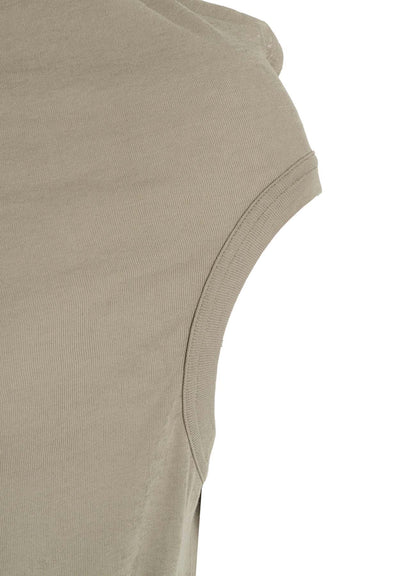 COTTON GAUZE FRAISE DRAPE TIE SLEEVELESS TEE