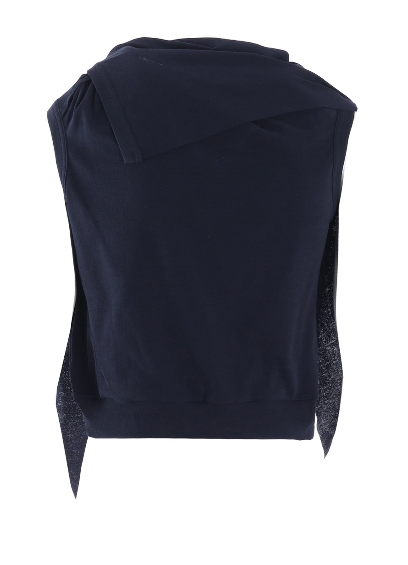 COTTON GAUZE FRAISE DRAPE TIE SLEEVELESS TEE