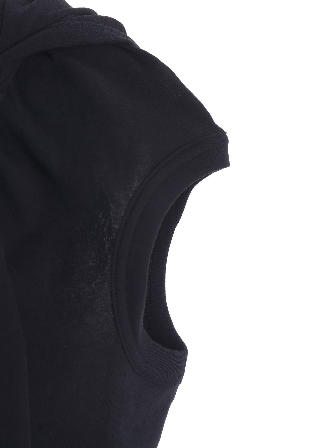 COTTON GAUZE FRAISE DRAPE TIE SLEEVELESS TEE