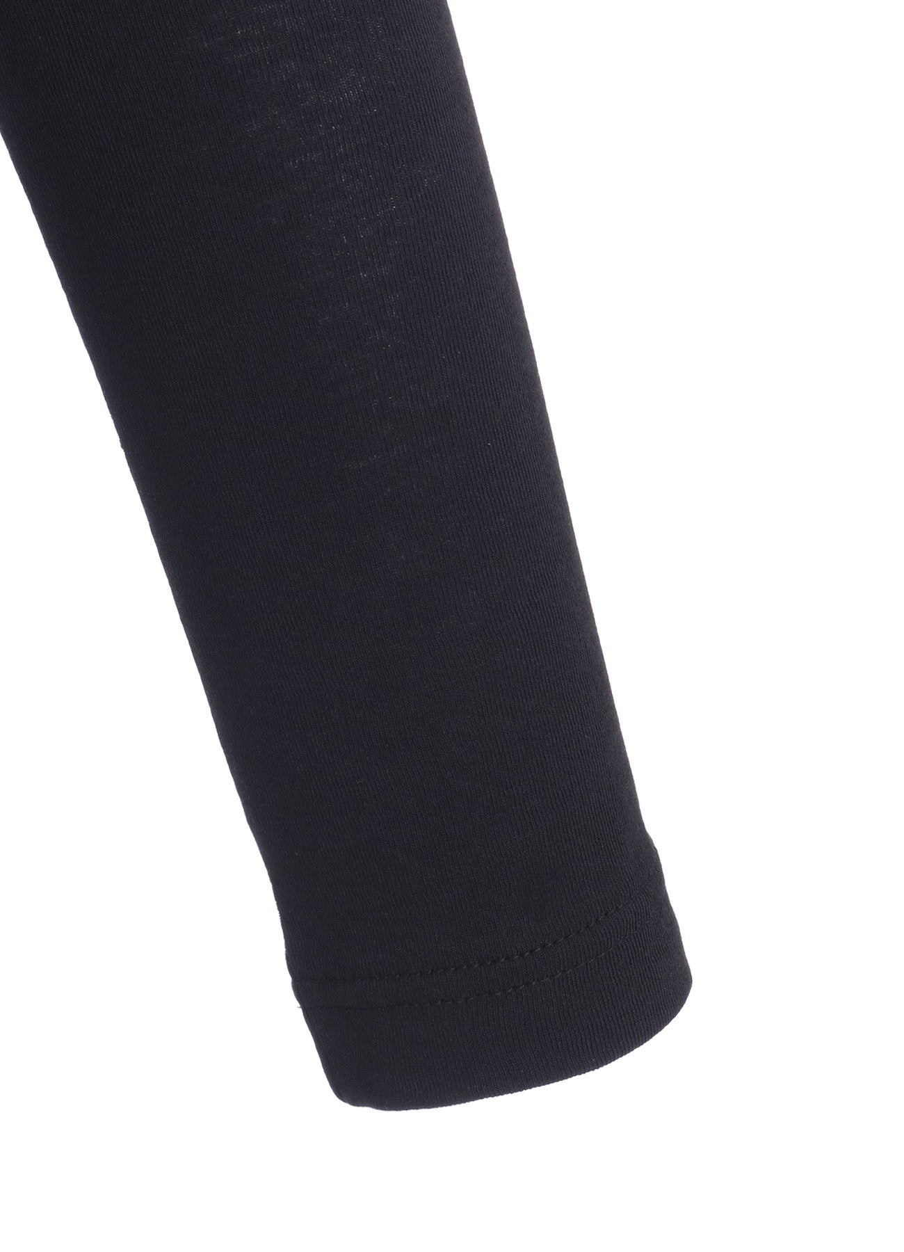 COTTON GAUZE FRAISE ROUND NECK LONG SLEEVE TEE