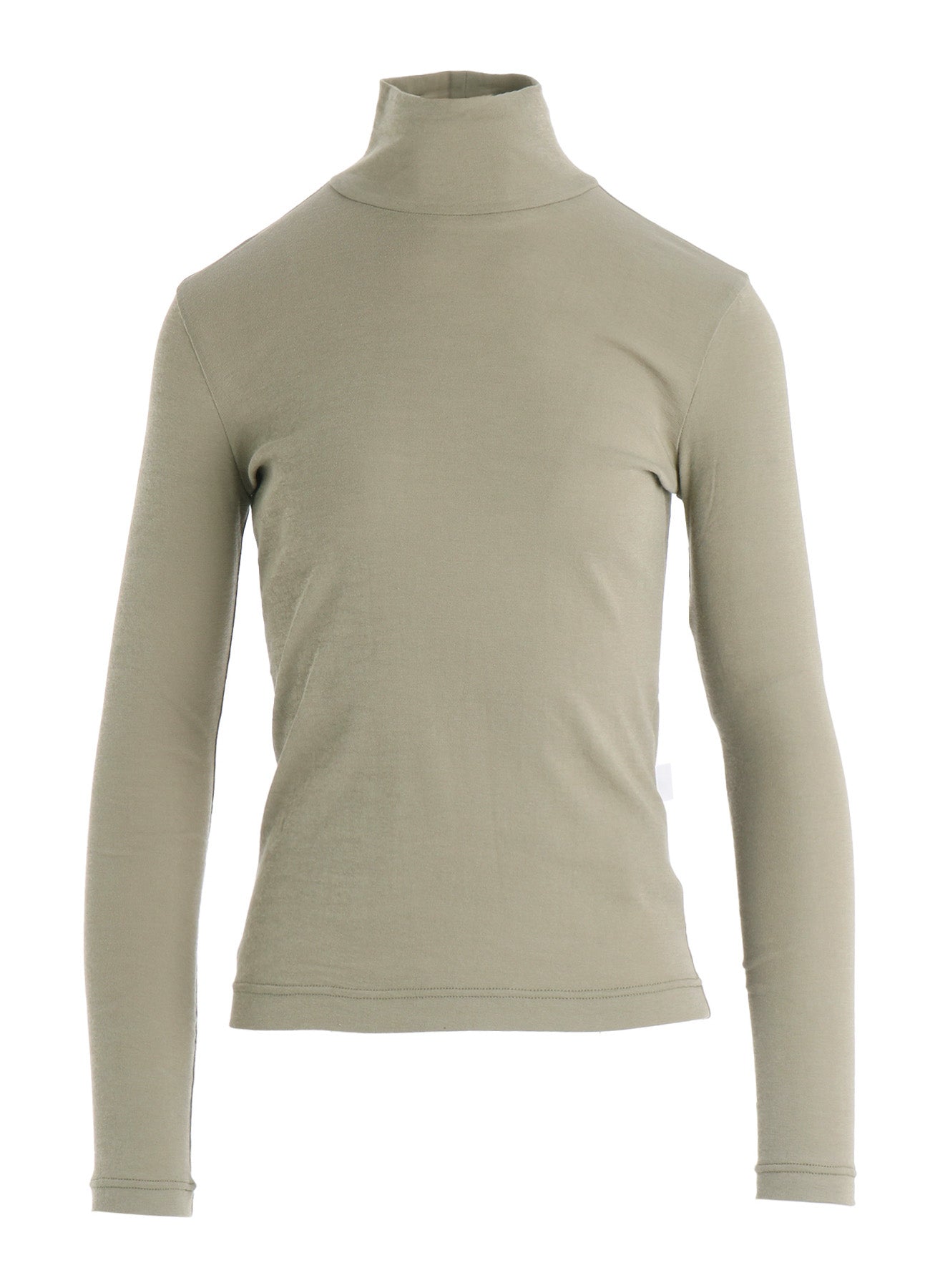 COTTON GAUZE FRAISE HIGHNECK LONG SLEEVE TEE