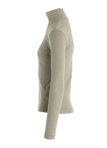 COTTON GAUZE FRAISE HIGHNECK LONG SLEEVE TEE