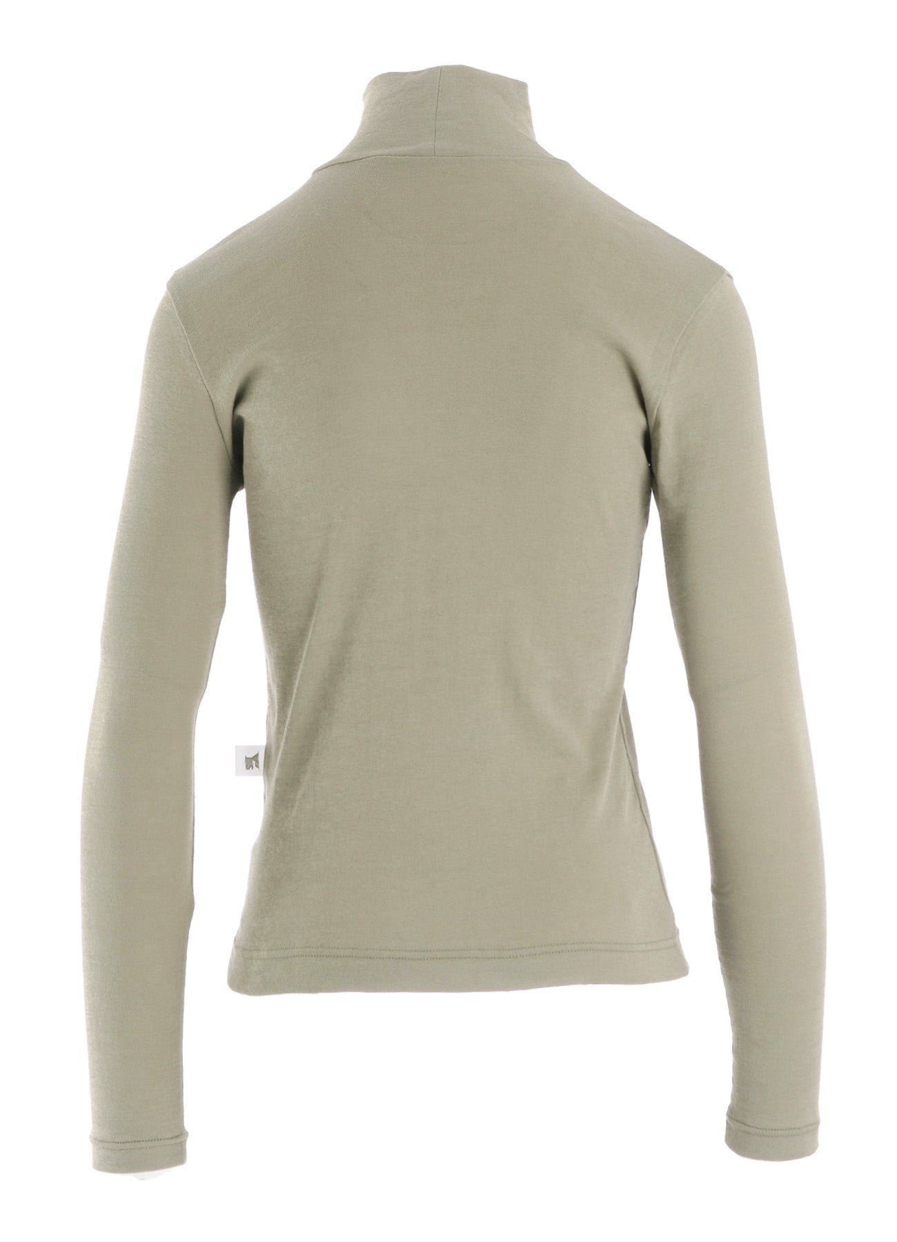 COTTON GAUZE FRAISE HIGHNECK LONG SLEEVE TEE