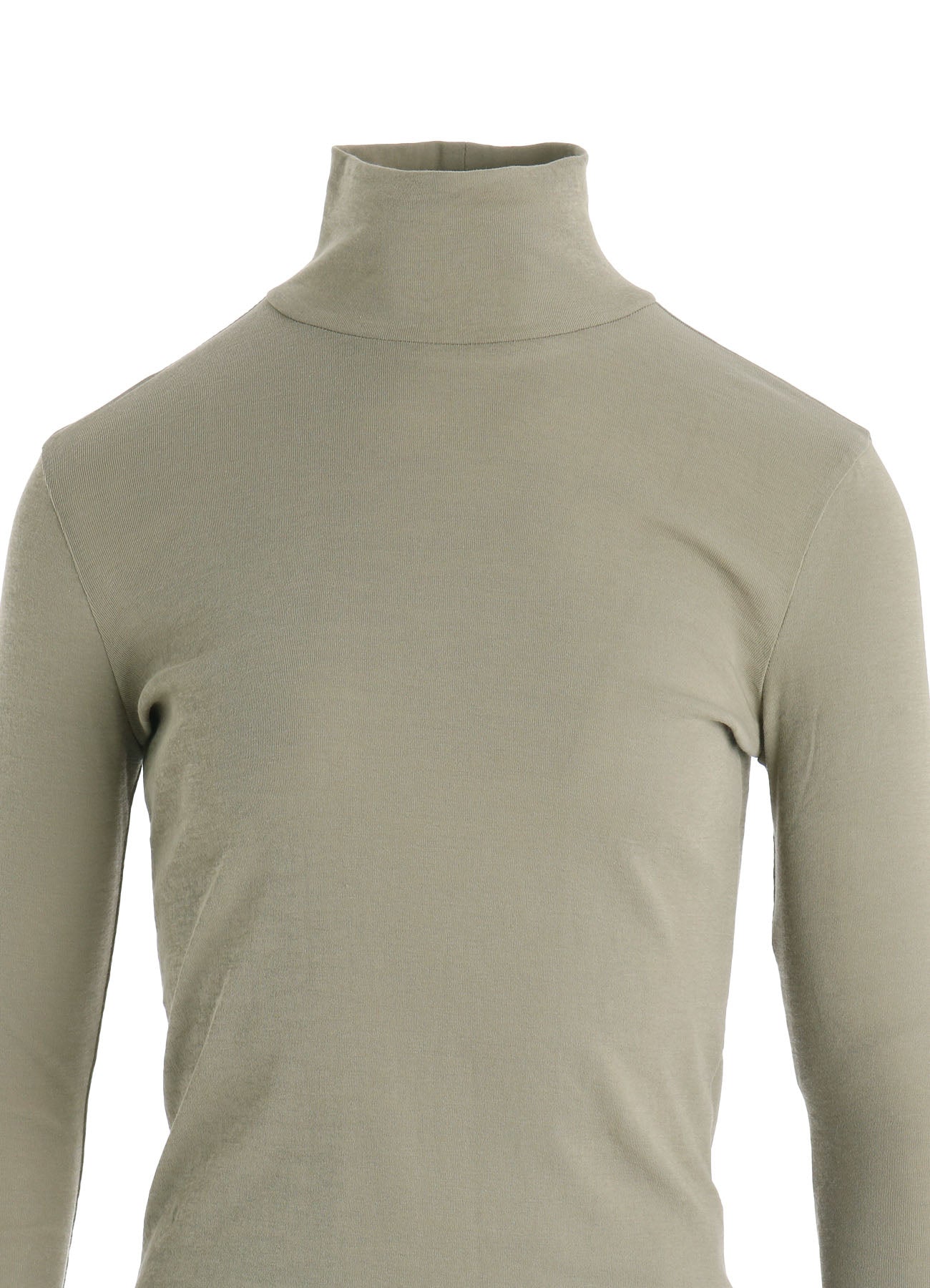 COTTON GAUZE FRAISE HIGHNECK LONG SLEEVE TEE