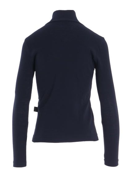 COTTON GAUZE FRAISE HIGHNECK LONG SLEEVE TEE