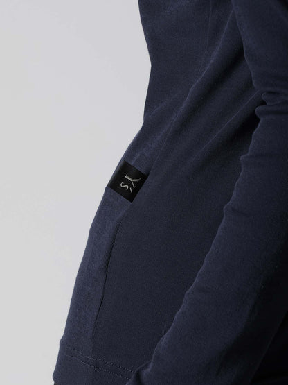 COTTON GAUZE FRAISE HIGHNECK LONG SLEEVE TEE