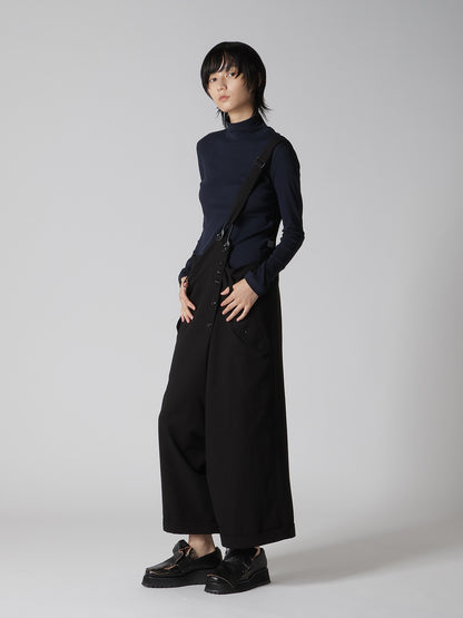 COTTON GAUZE FRAISE HIGHNECK LONG SLEEVE TEE