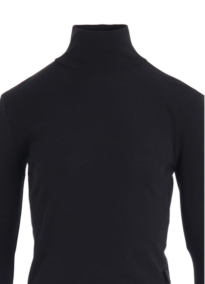 COTTON GAUZE FRAISE HIGHNECK LONG SLEEVE TEE