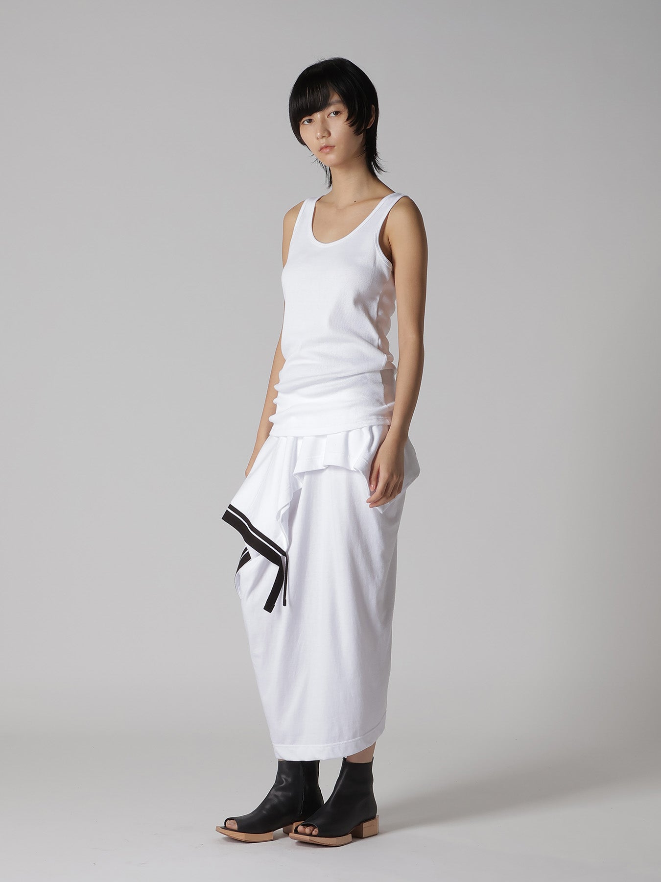 JERSEY UNBALANCE LINE SKIRT