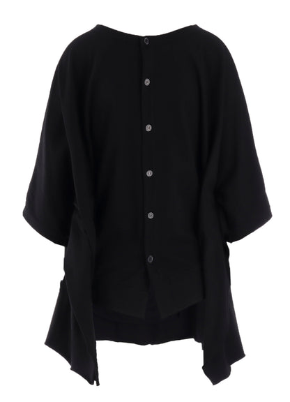 JERSEY RAGLAN 2 WAY CARDIGAN