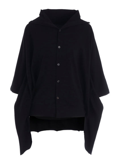 JERSEY RAGLAN COLLARED CARDIGAN