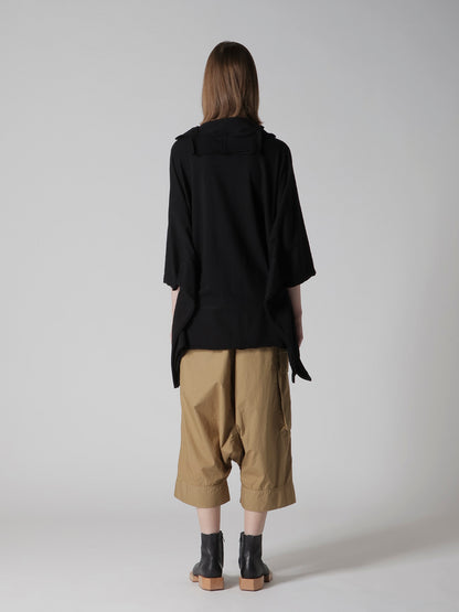 JERSEY RAGLAN COLLARED CARDIGAN