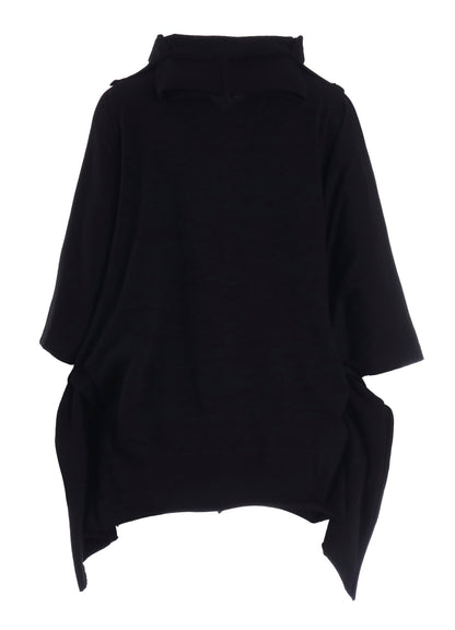 JERSEY RAGLAN COLLARED CARDIGAN