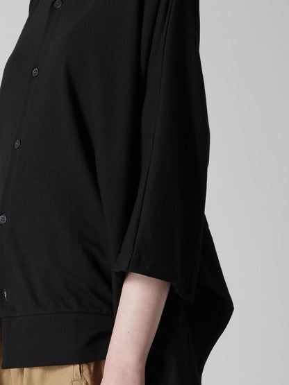 JERSEY RAGLAN COLLARED CARDIGAN