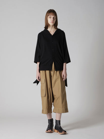 JERSEY RAGLAN COLLARED CARDIGAN