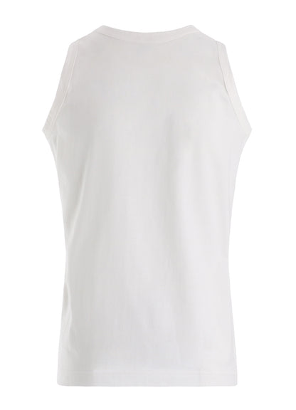RANDOM STITCH EMBROIDERY SLEEVELESS TEE
