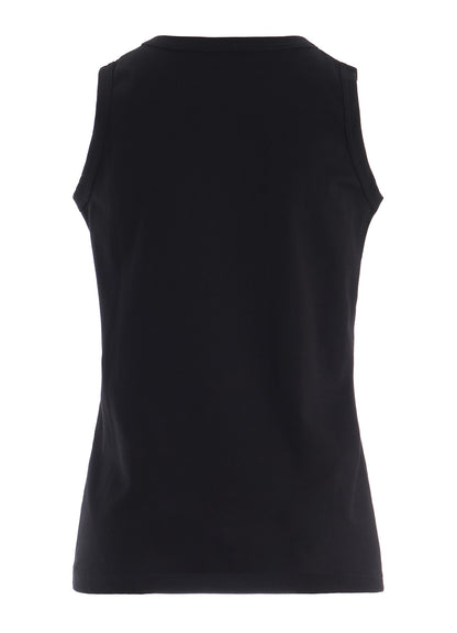 RANDOM STITCH EMBROIDERY SLEEVELESS TEE