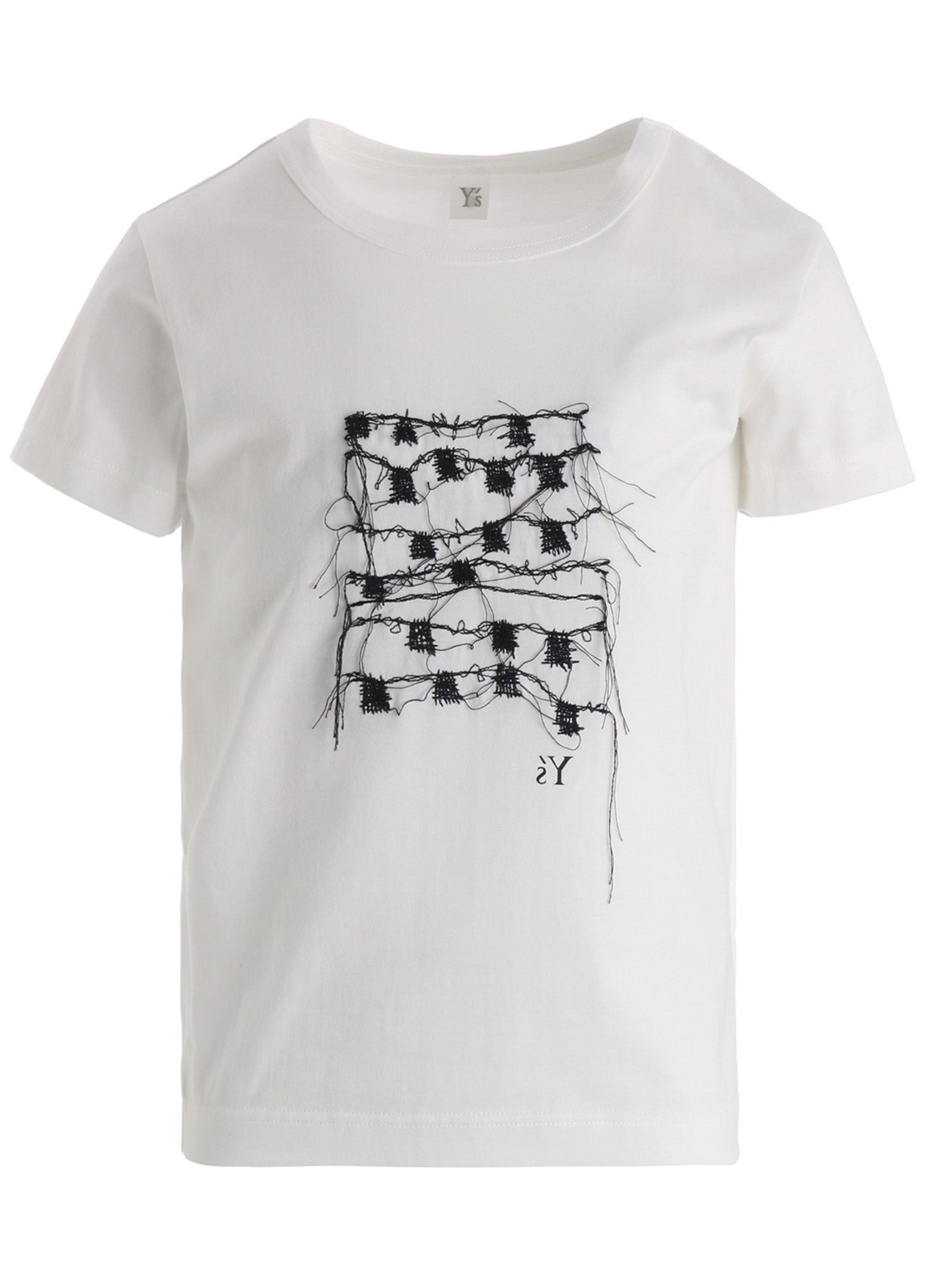 RANDOM STITCH EMBROIDERY SHORT SLEEVE TEE