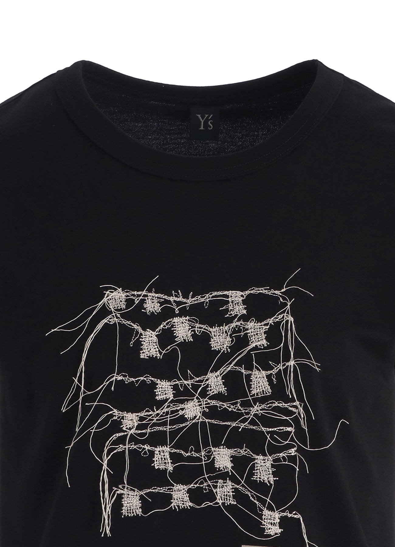 RANDOM STITCH EMBROIDERY SHORT SLEEVE TEE – THE SHOP YOHJI YAMAMOTO