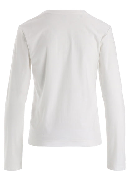 RANDOM STITCH EMBROIDERY LONG SLEEVE TEE