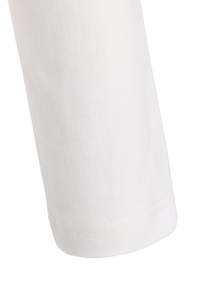 RANDOM STITCH EMBROIDERY LONG SLEEVE TEE