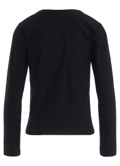 RANDOM STITCH EMBROIDERY LONG SLEEVE TEE