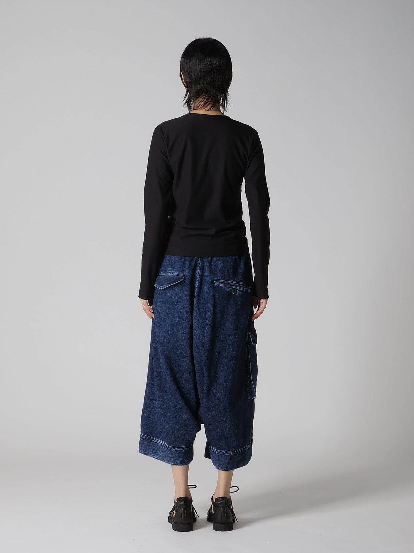 RANDOM STITCH EMBROIDERY LONG SLEEVE TEE – THE SHOP YOHJI YAMAMOTO