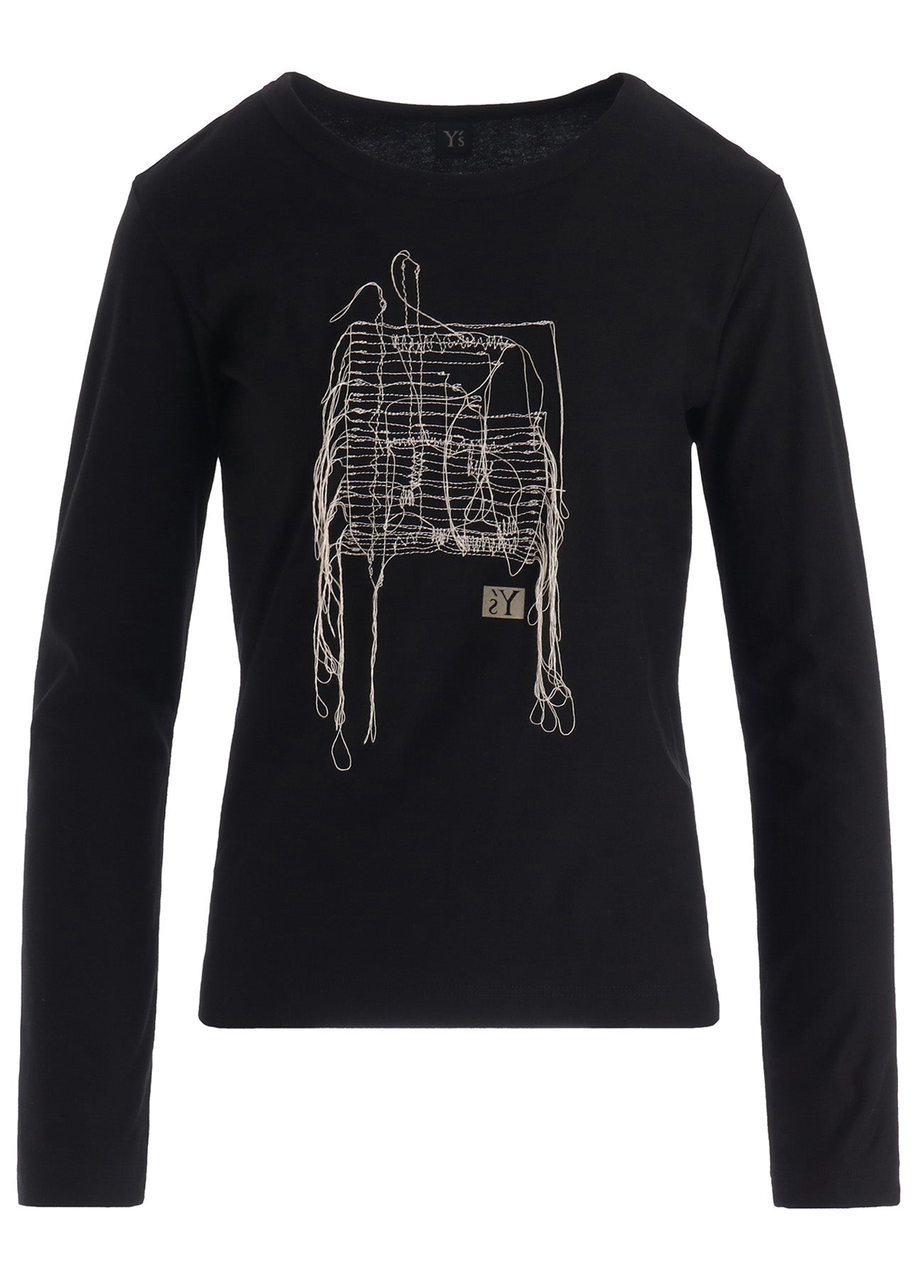 いっちゃん RANDOM STITCH EMBROIDERY LONG SLEEVE TEE – THE SHOP YOHJI YAMAMOTO