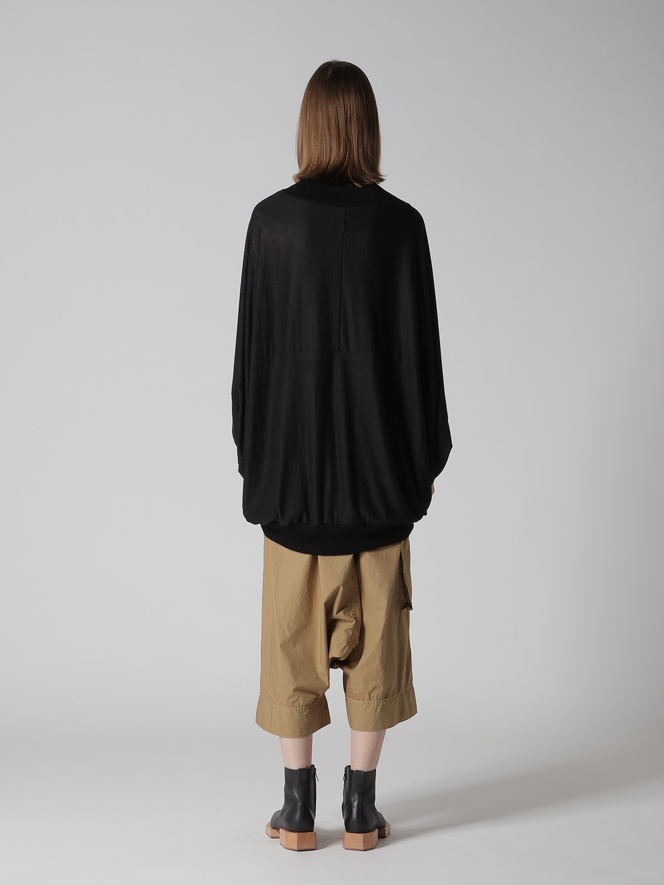 LINEN JERSEY LOOSE FIT POCKET PULLOVER
