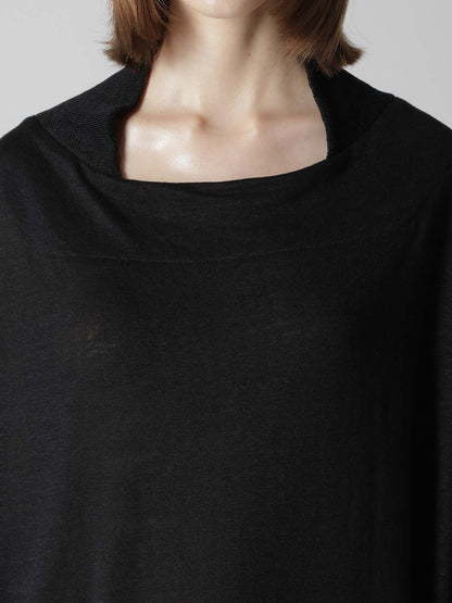 LINEN JERSEY LOOSE FIT POCKET PULLOVER