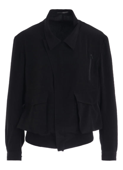 TA/PE CREPE DE CHINE 2 POCKET BLOUSON