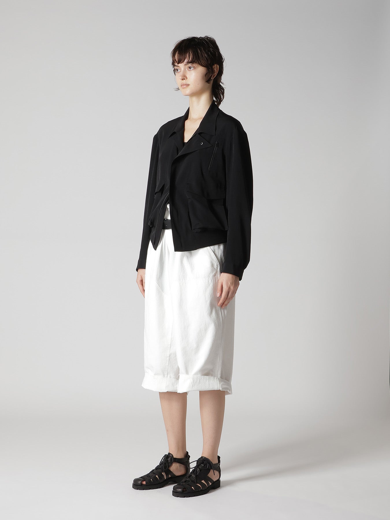 TA/PE CREPE DE CHINE 2 POCKET BLOUSON