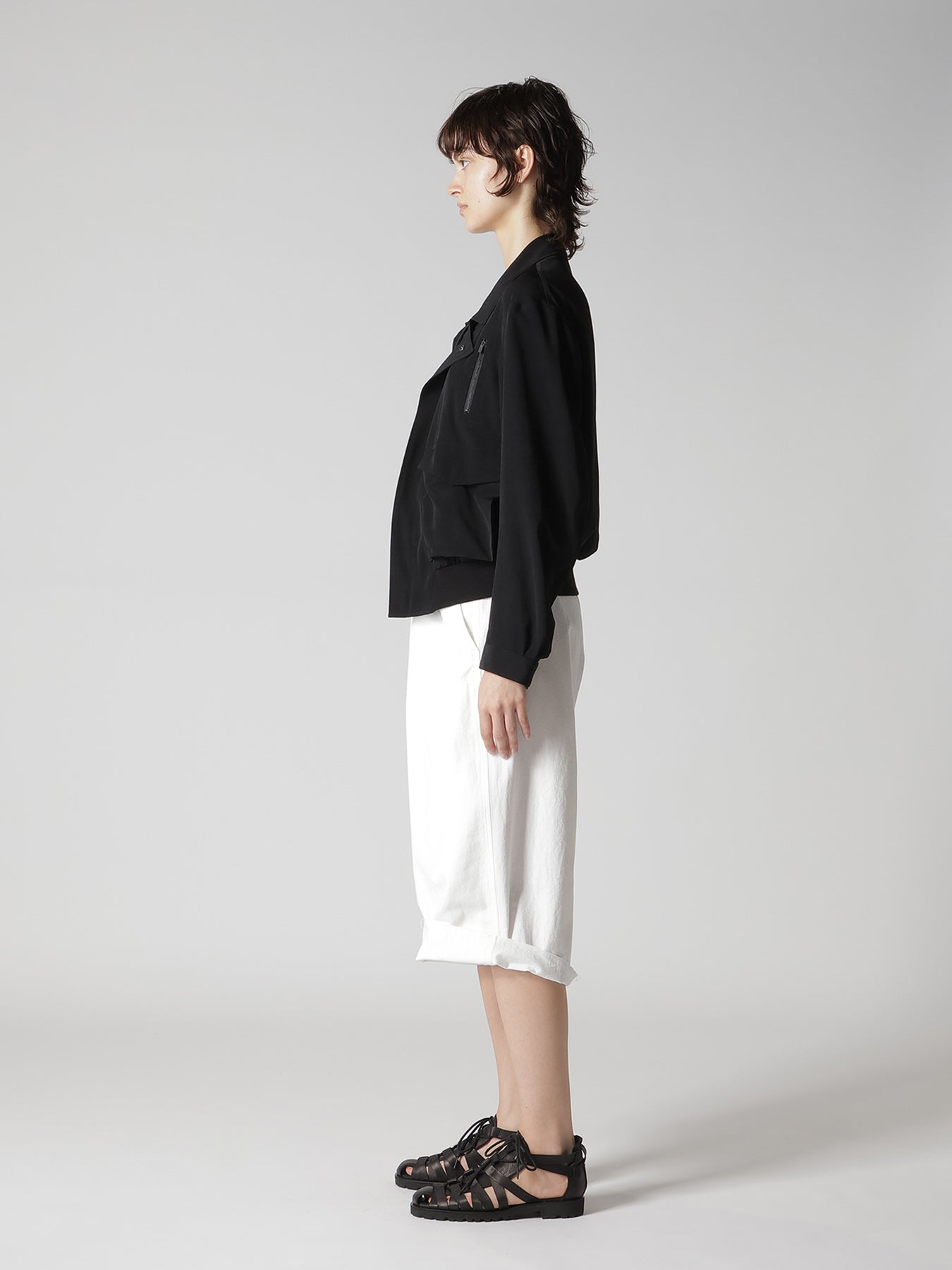 TA/PE CREPE DE CHINE 2 POCKET BLOUSON