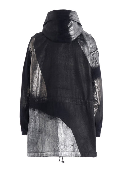 8OZ DENIM FOIL PRINT 4POCKET BLOUSON