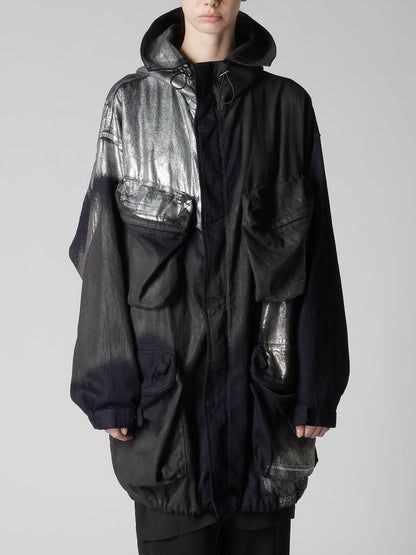 8OZ DENIM FOIL PRINT 4POCKET BLOUSON