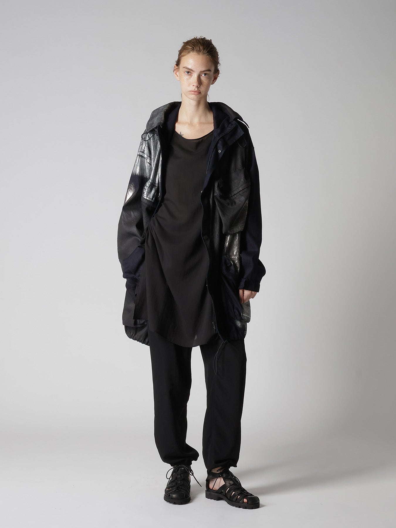8OZ DENIM FOIL PRINT 4POCKET BLOUSON