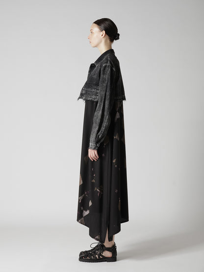 8OZ DENIM CHEMICAL WASH SHORT BLOUSON