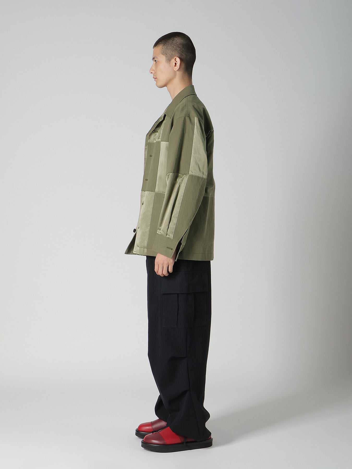 SATIN/COTTON PATCHED BLOUSON