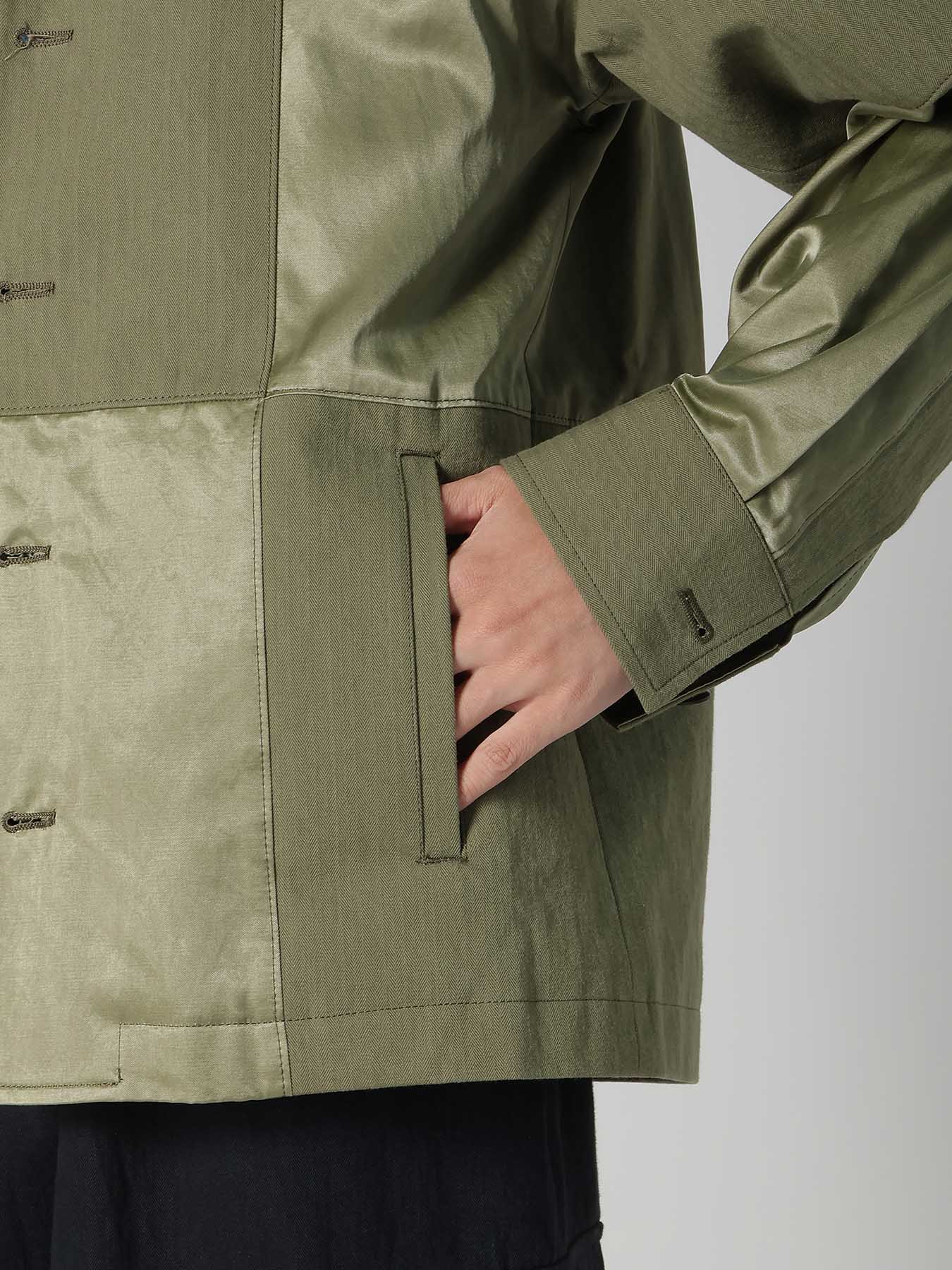 SATIN/COTTON PATCHED BLOUSON