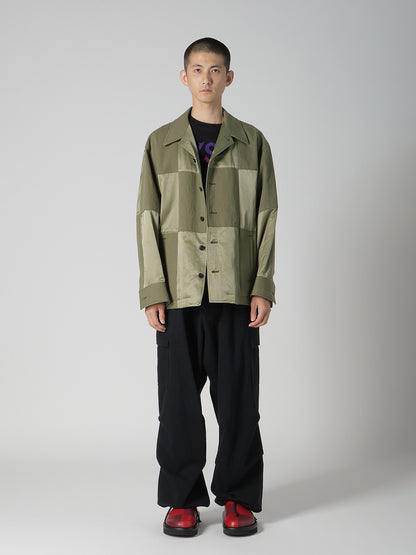 SATIN/COTTON PATCHED BLOUSON