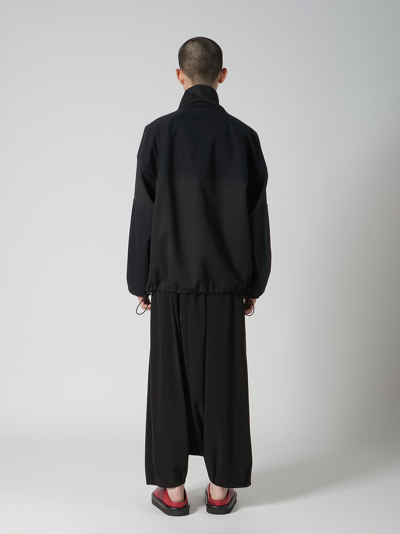 WOOL GABARDINE STAND COLLAR BLOUSON – THE SHOP YOHJI YAMAMOTO