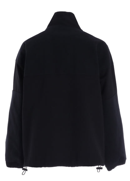 WOOL GABARDINE STAND COLLAR BLOUSON