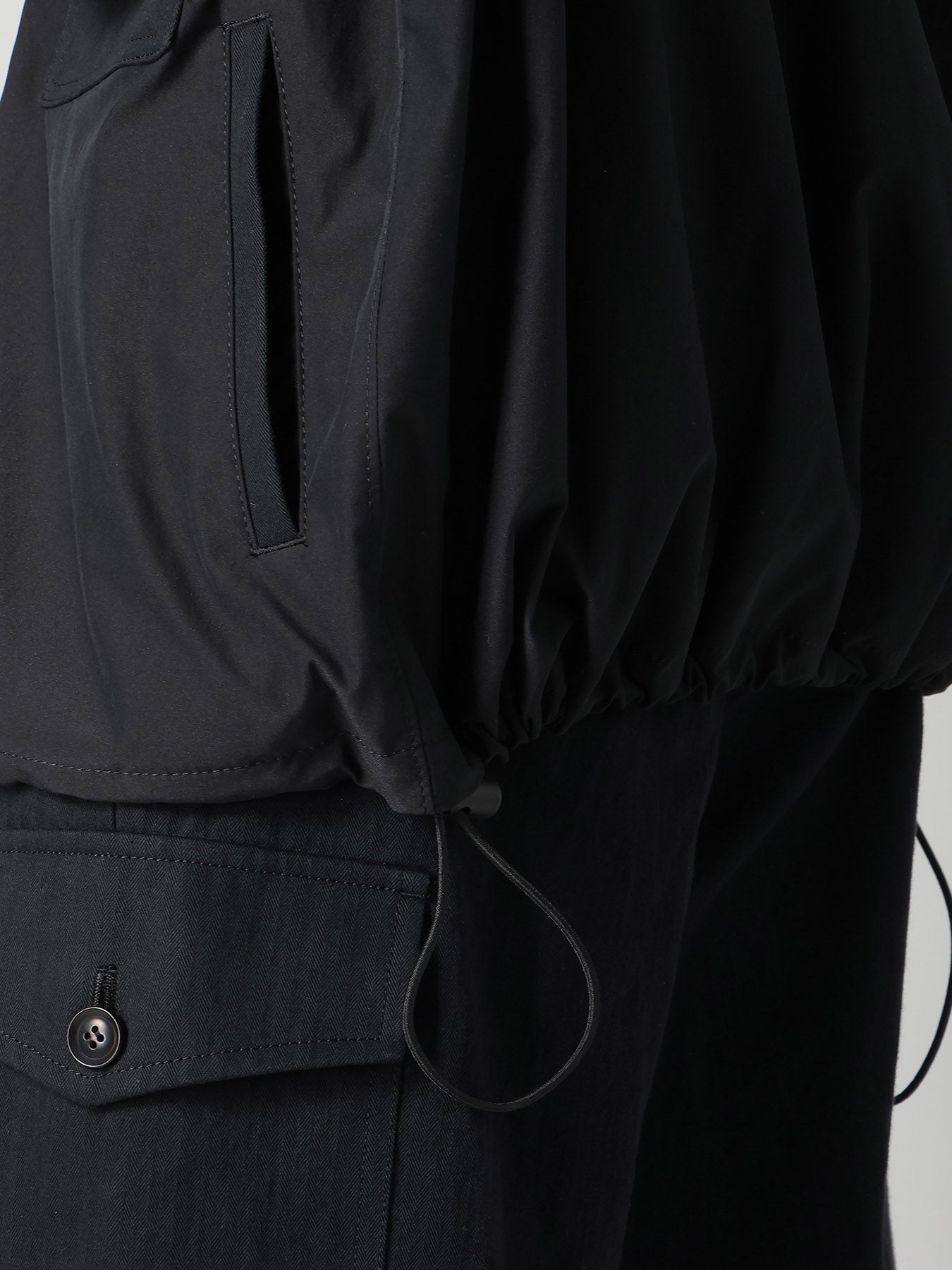 STRETCH TAFTA STAND COLLAR BLOUSON