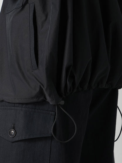 STRETCH TAFTA STAND COLLAR BLOUSON