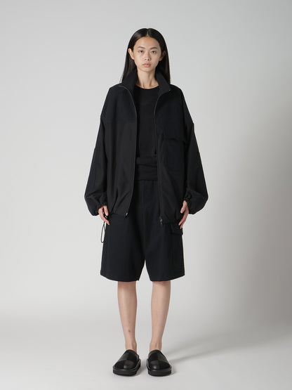 STRETCH TAFTA STAND COLLAR BLOUSON