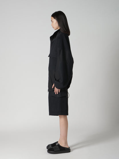 STRETCH TAFTA STAND COLLAR BLOUSON