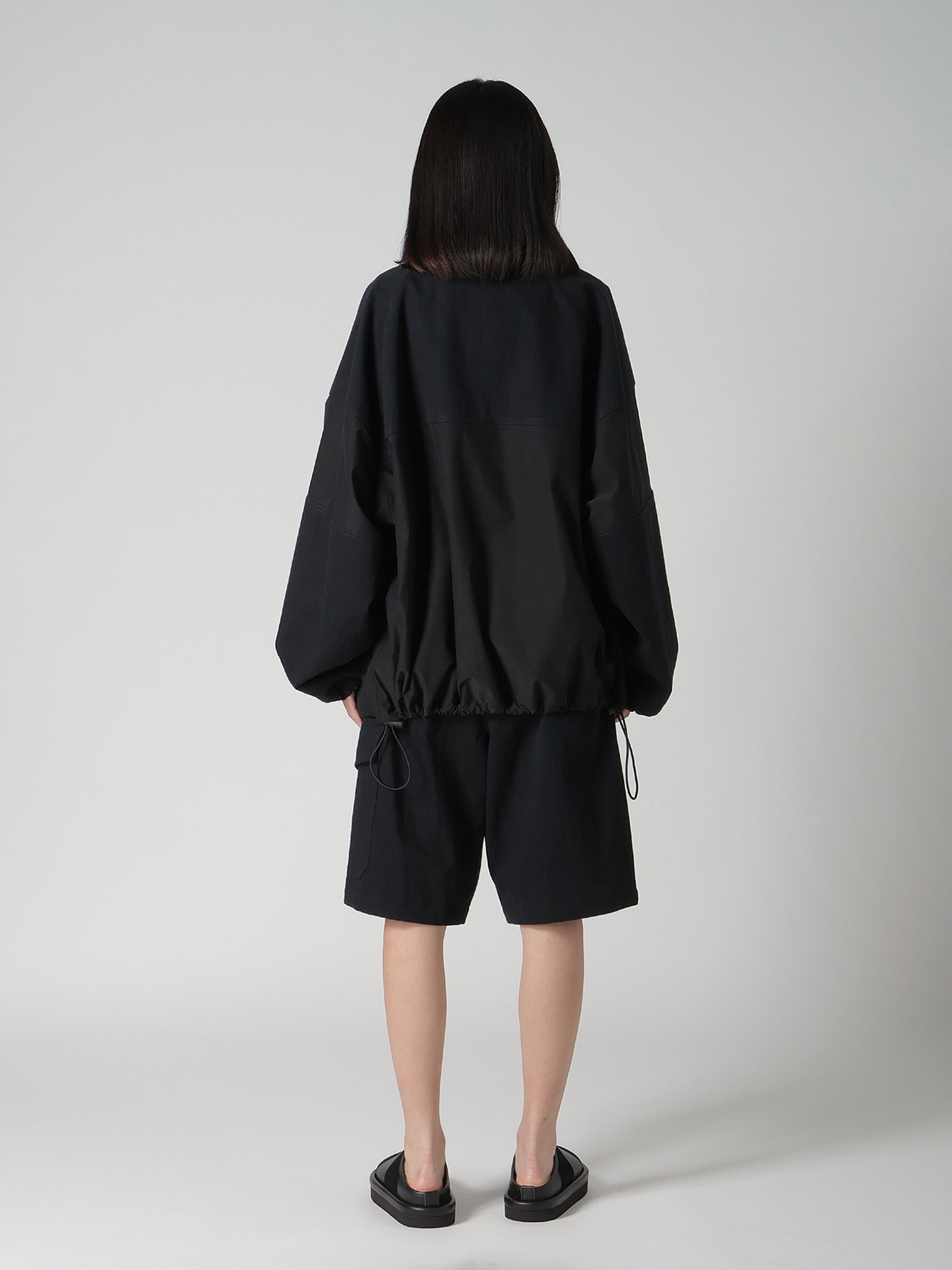 STRETCH TAFTA STAND COLLAR BLOUSON